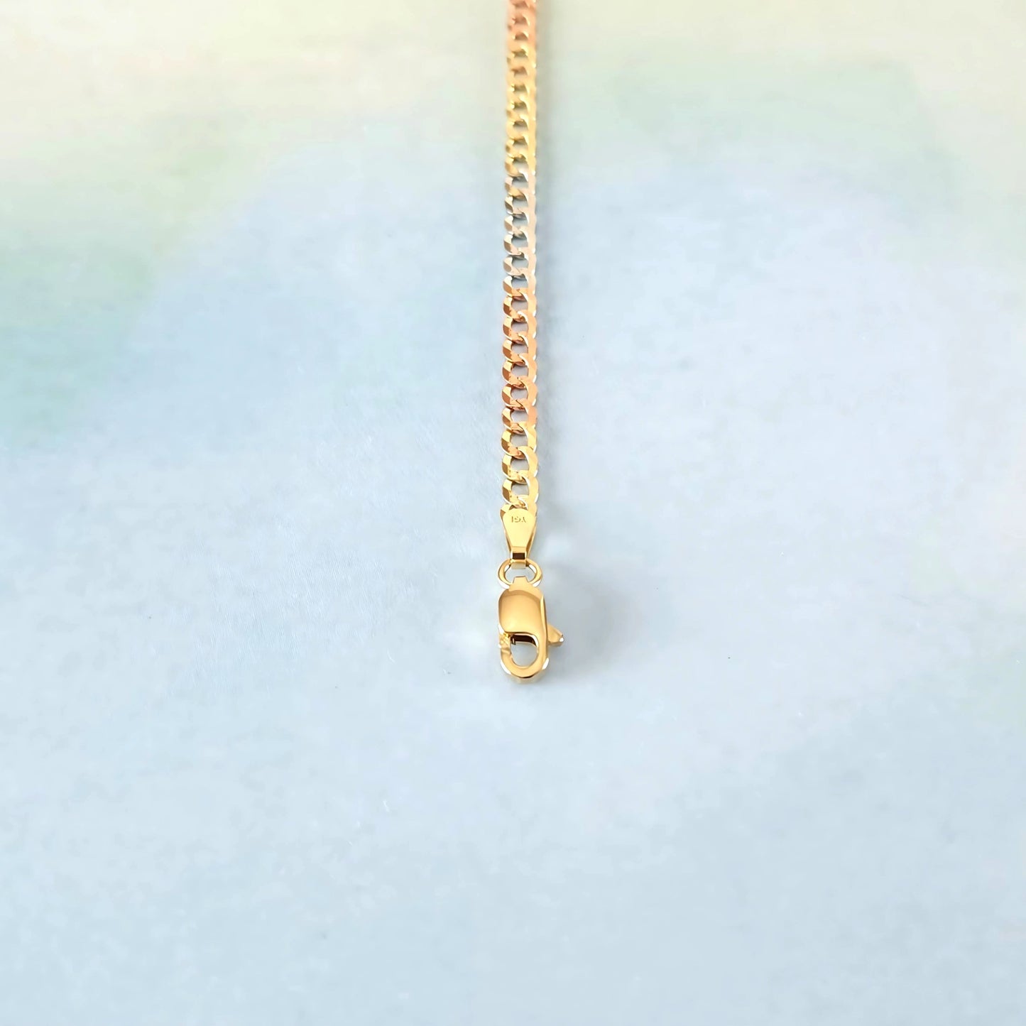 14K Curb Bracelet (Tri-Color)
