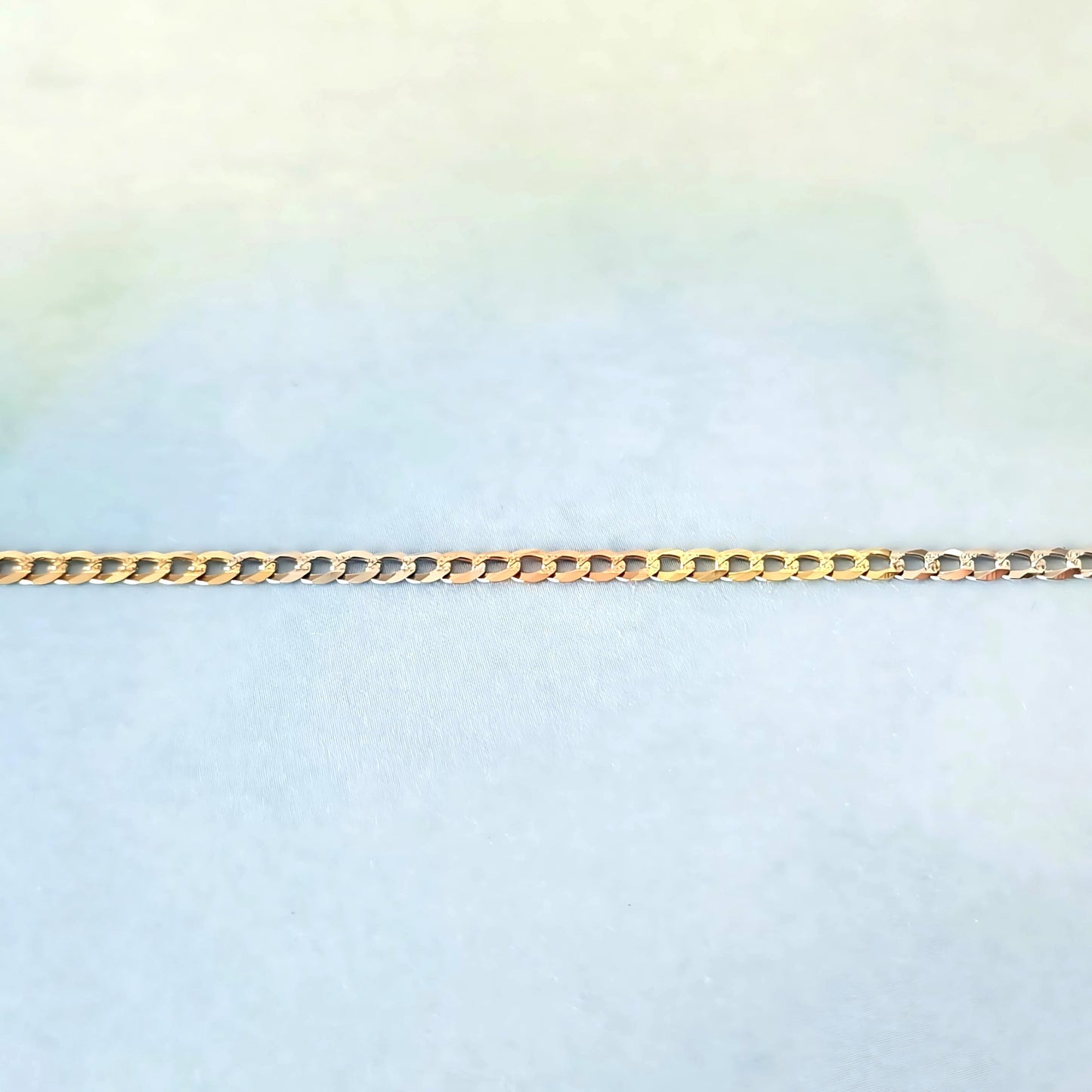 14K Curb Bracelet (Tri-Color)