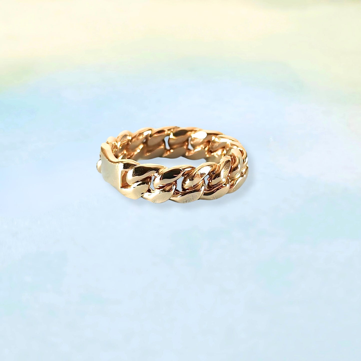 14K Cuban Link Ring