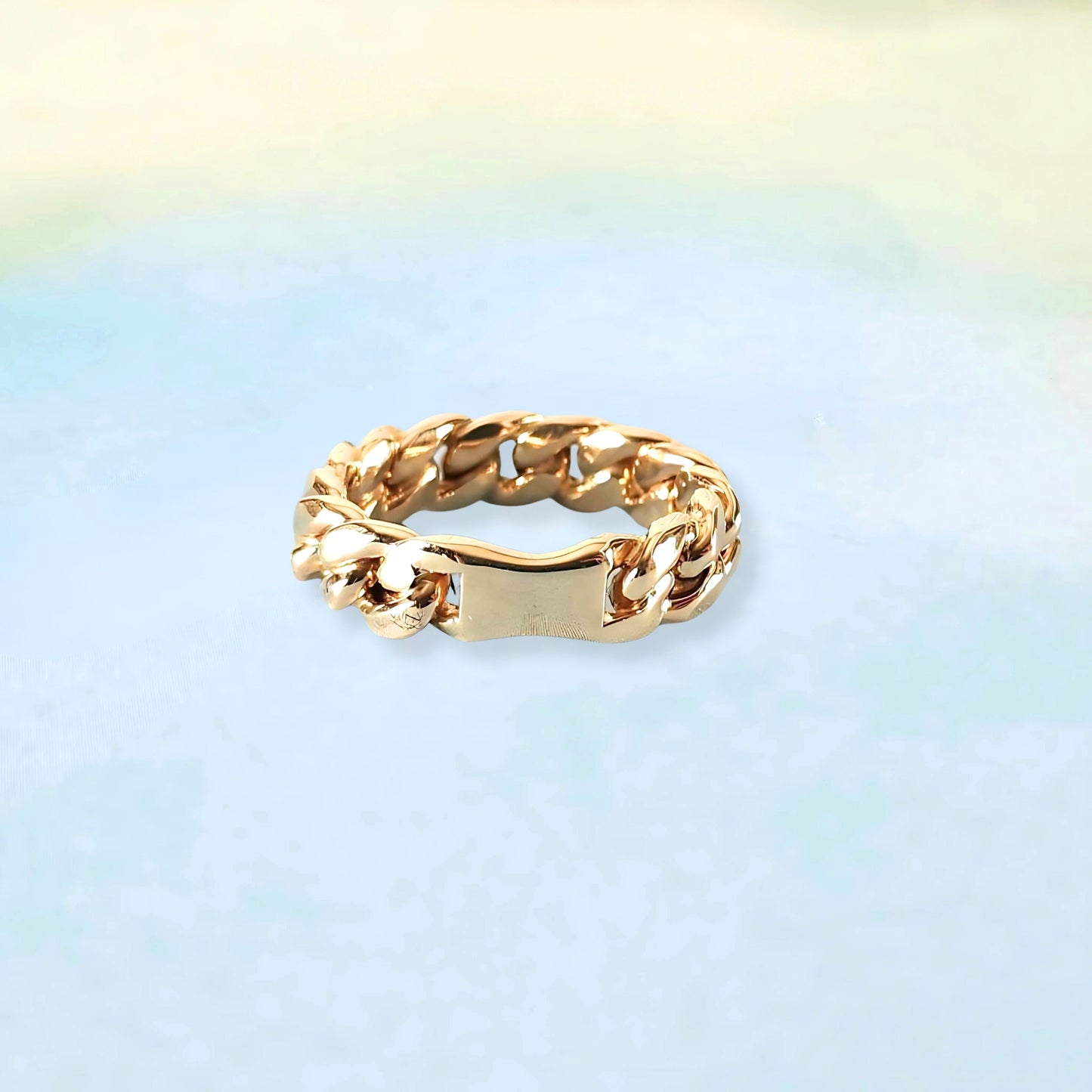 14K Cuban Link Ring