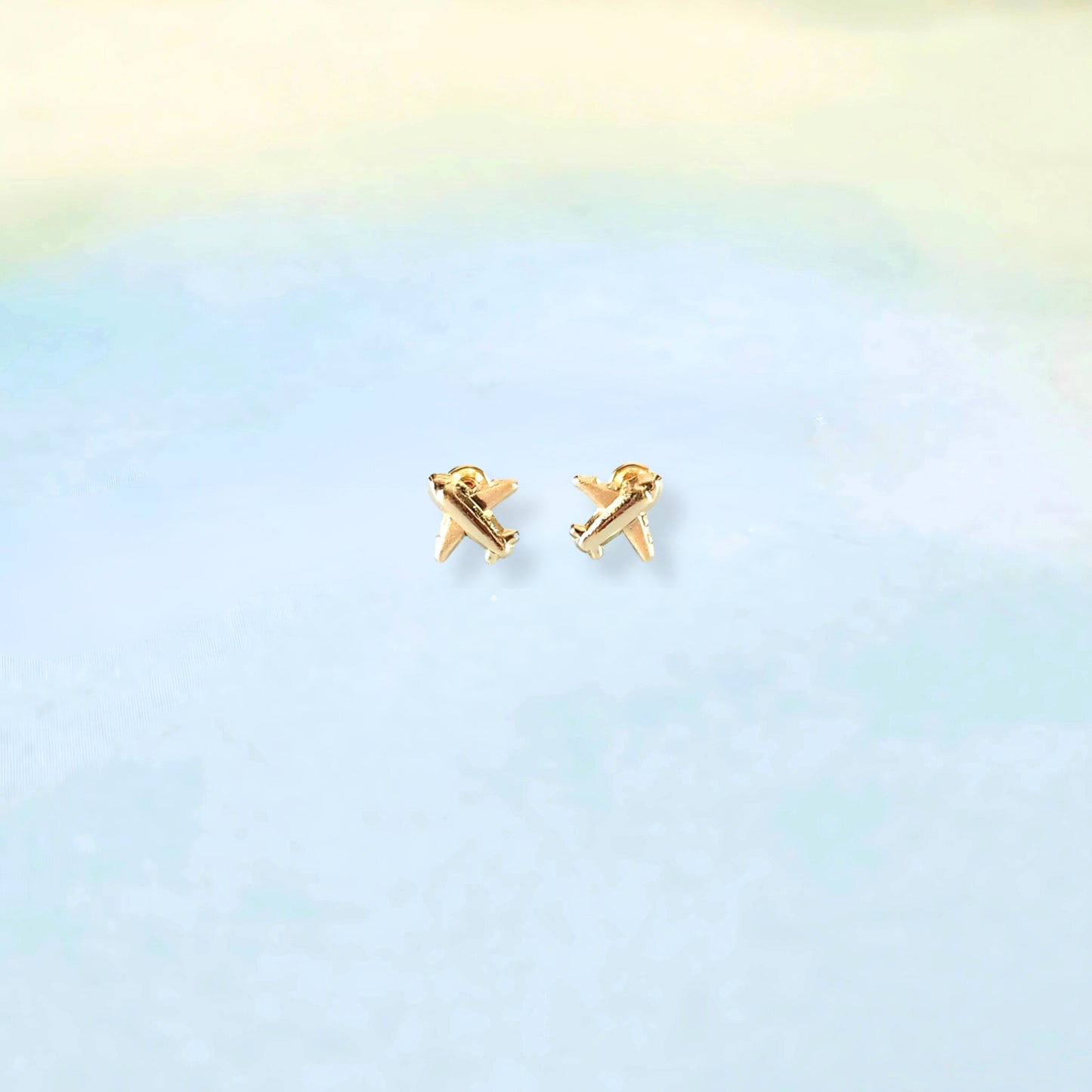 14k Airplane Studs
