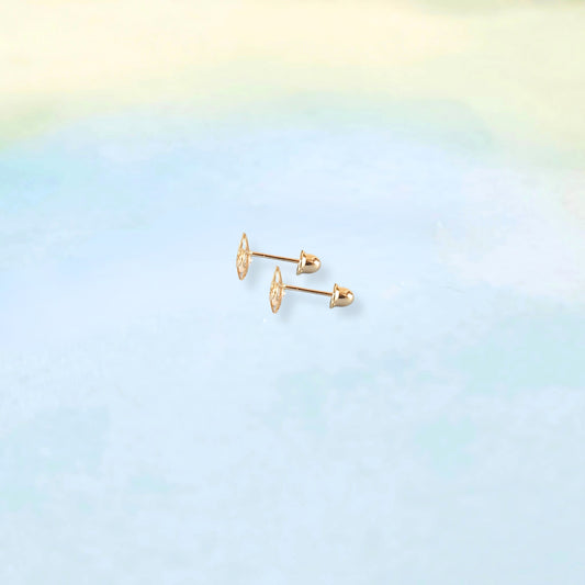 14k Butterfly Sparkle Studs