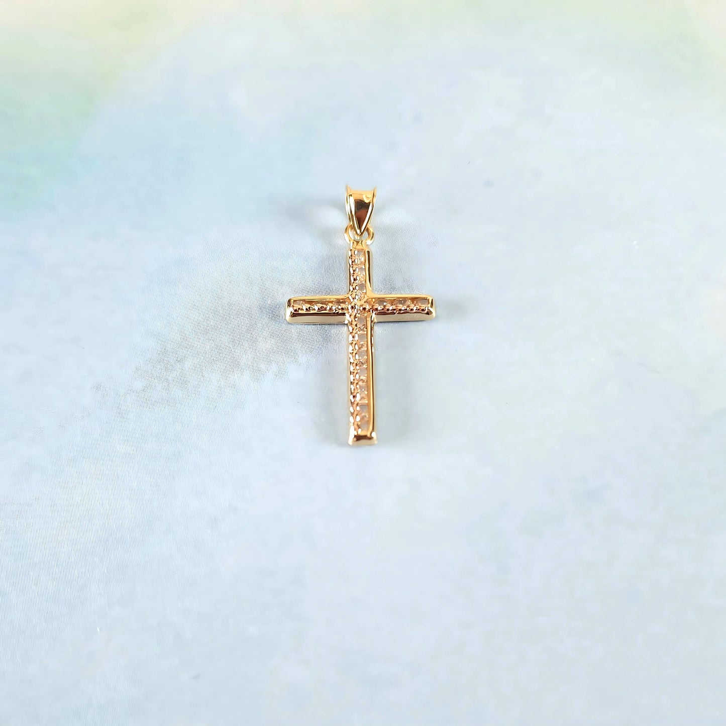 14k Gold & Rose Cross