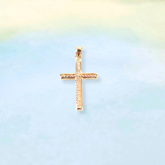 14k Gold & Rose Cross