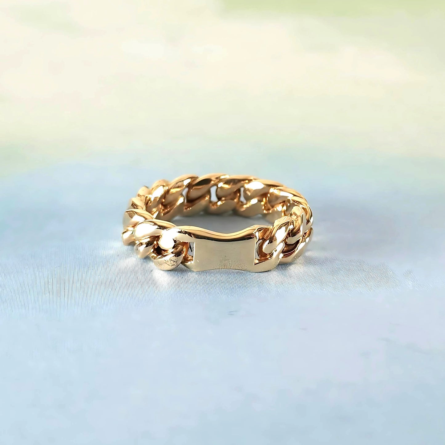 14K Cuban Link Ring