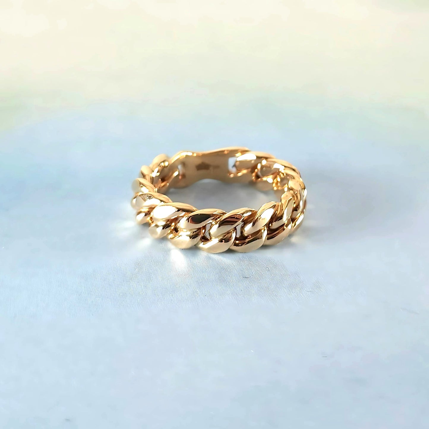 14K Cuban Link Ring