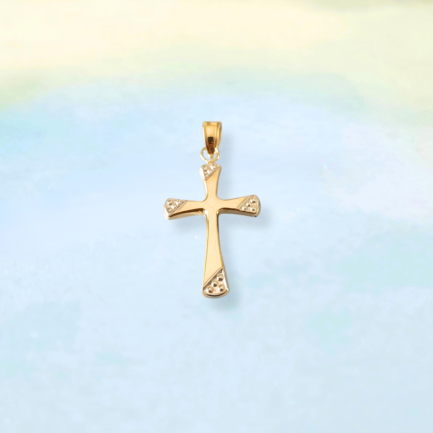 14k White & Gold Cross