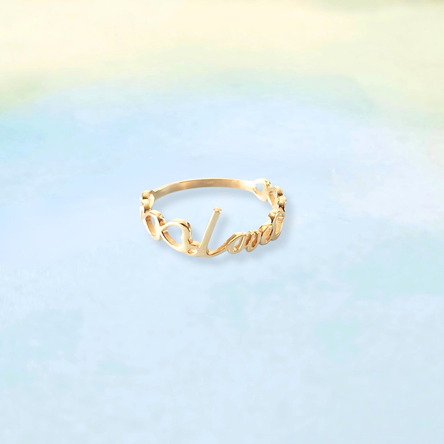14k Love & Hearts Ring
