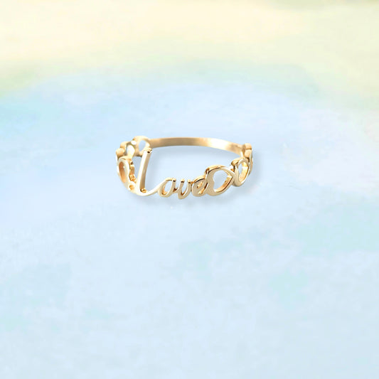 14k Love & Hearts Ring
