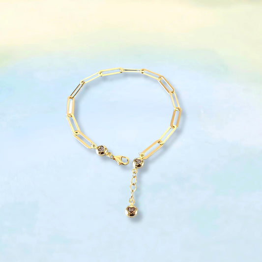 14k Paper Clip Bracelet