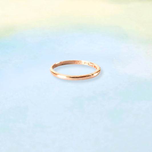 14K Minimal Rose Gold Band Ring