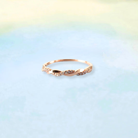 14K Rose Gold Twisted Band