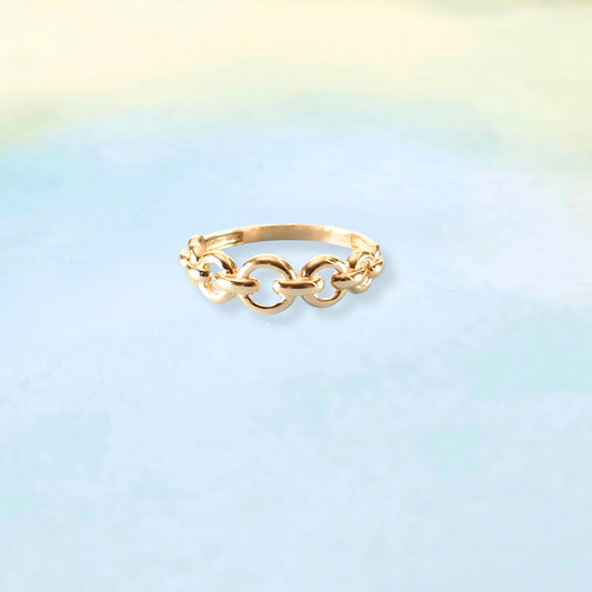 14K Rope Link Ring