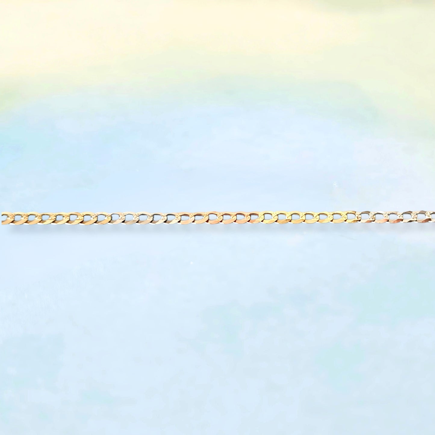 14K Curb Bracelet (Tri-Color)