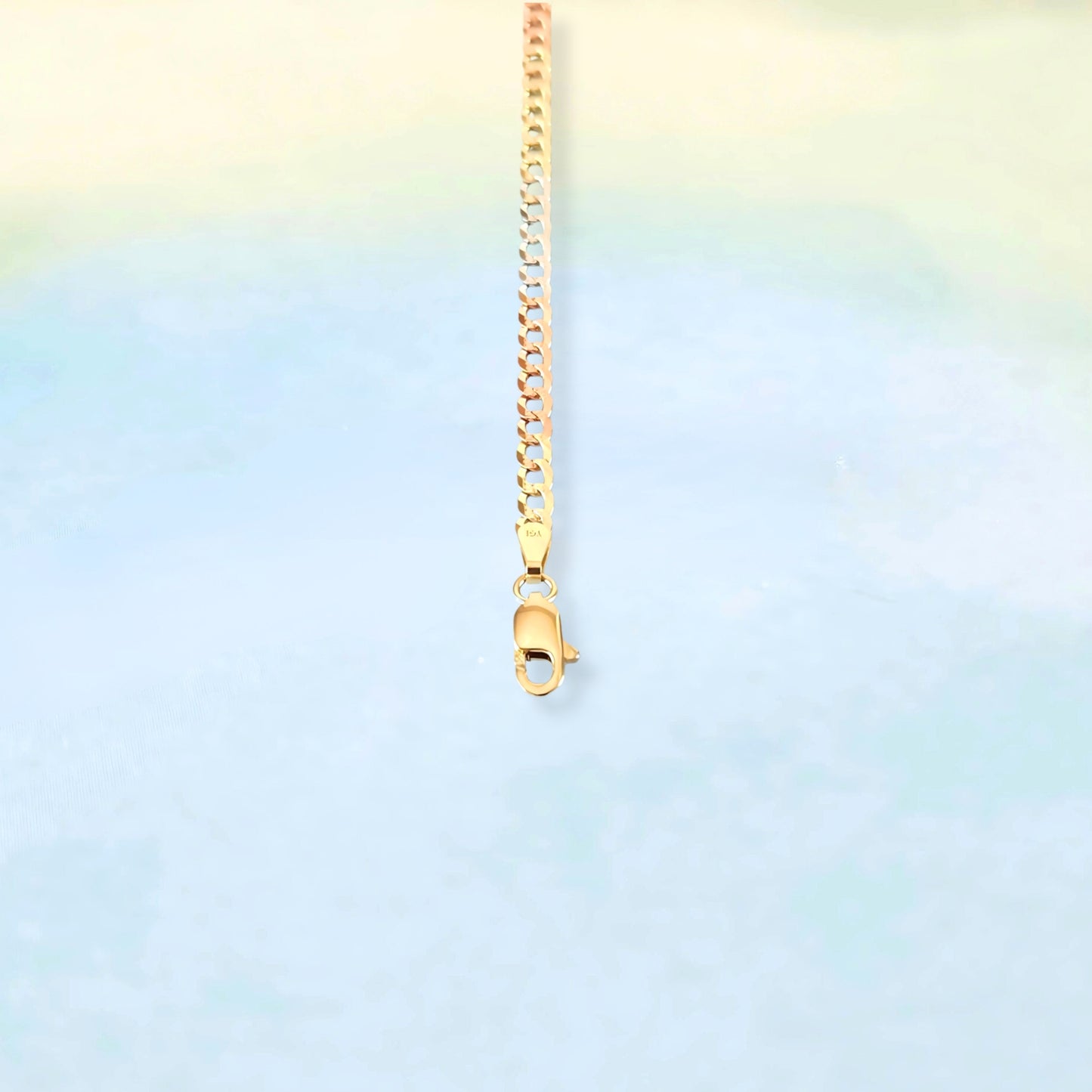 14K Curb Bracelet (Tri-Color)
