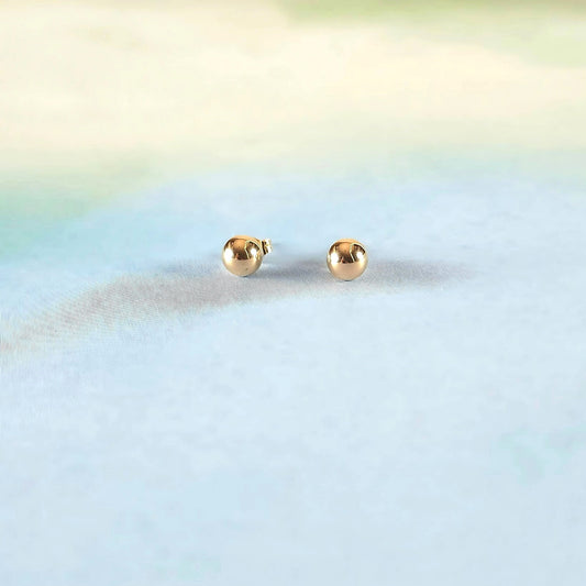 14k Gold Ball Stud