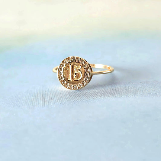 14k Fifteen & Quince Ring