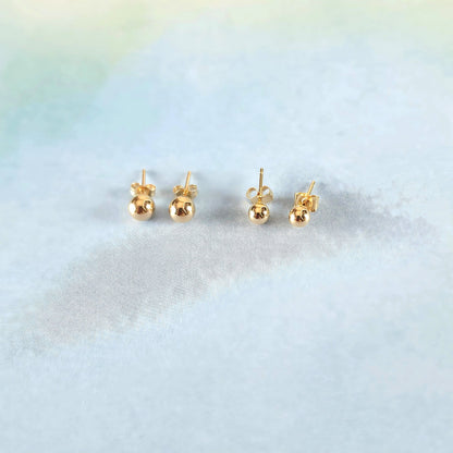 14k Gold Ball Stud