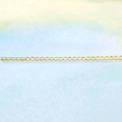 14k Solid Curb Necklace