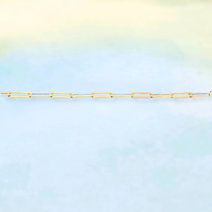 14k Paper Clip Bracelet