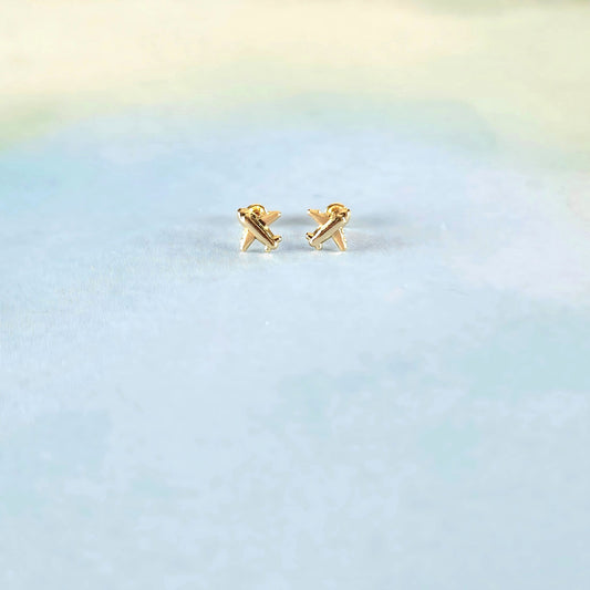 14k Airplane Studs