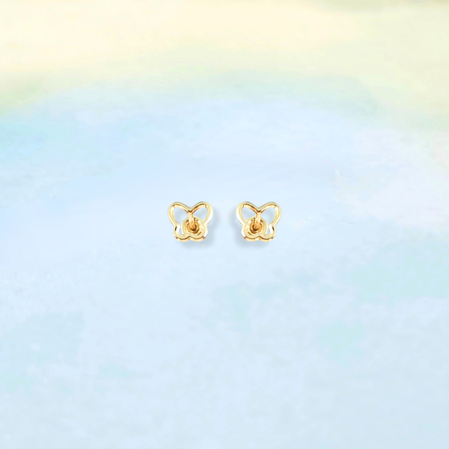 14k Wire Butterfly Studs
