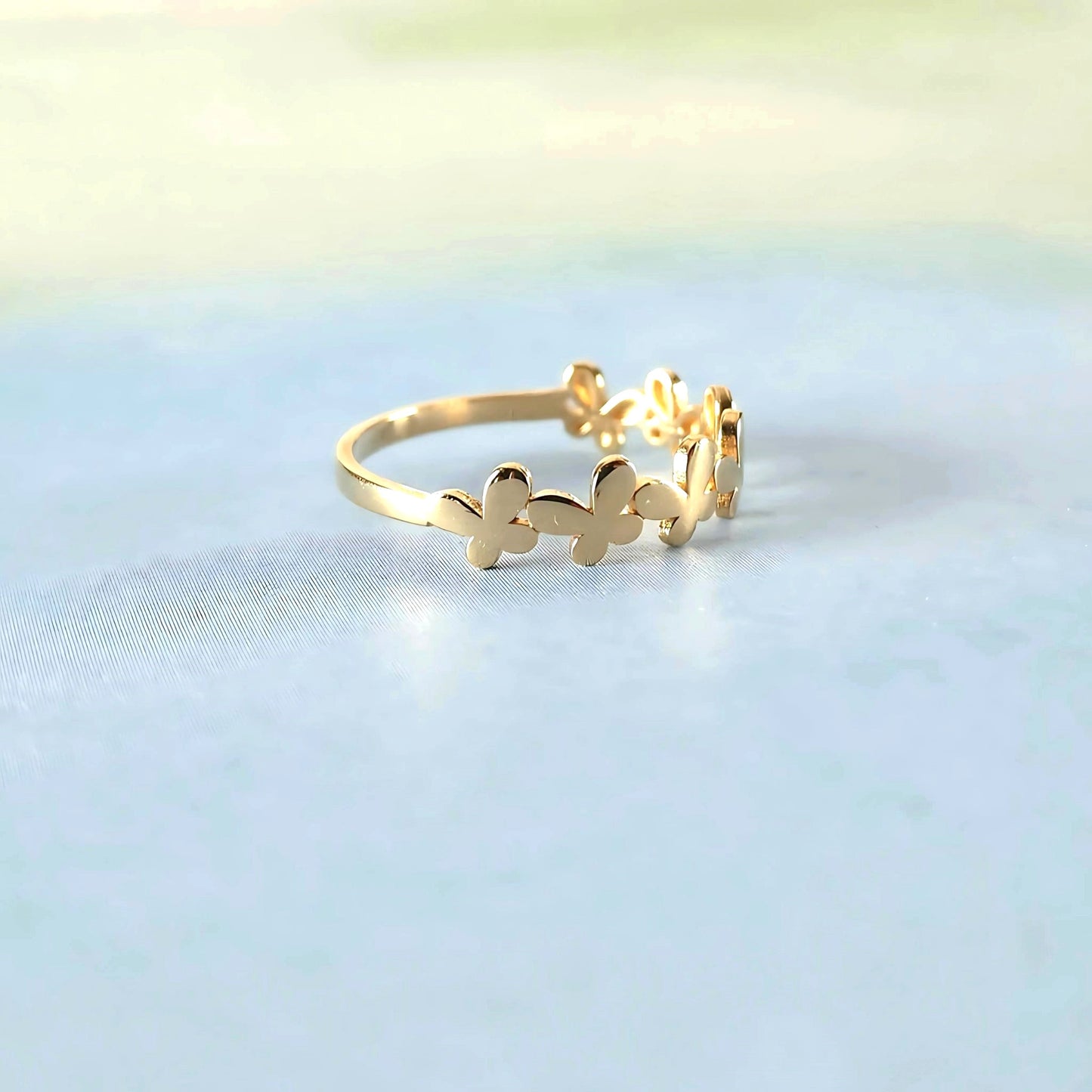 14k Butterfly Ring