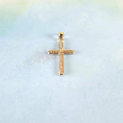 14k Gold & Rose Cross