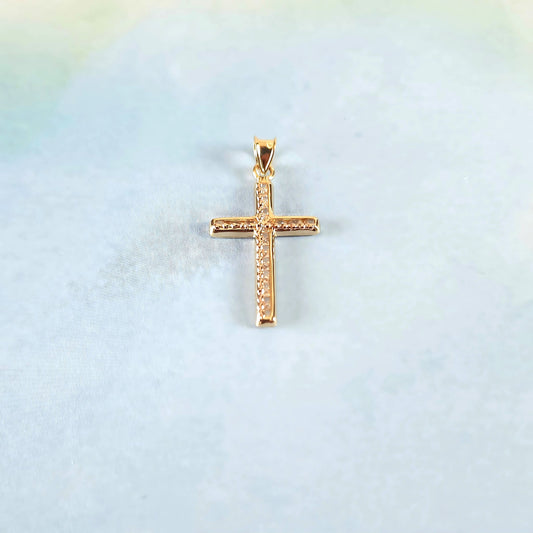 14k Gold & Rose Cross