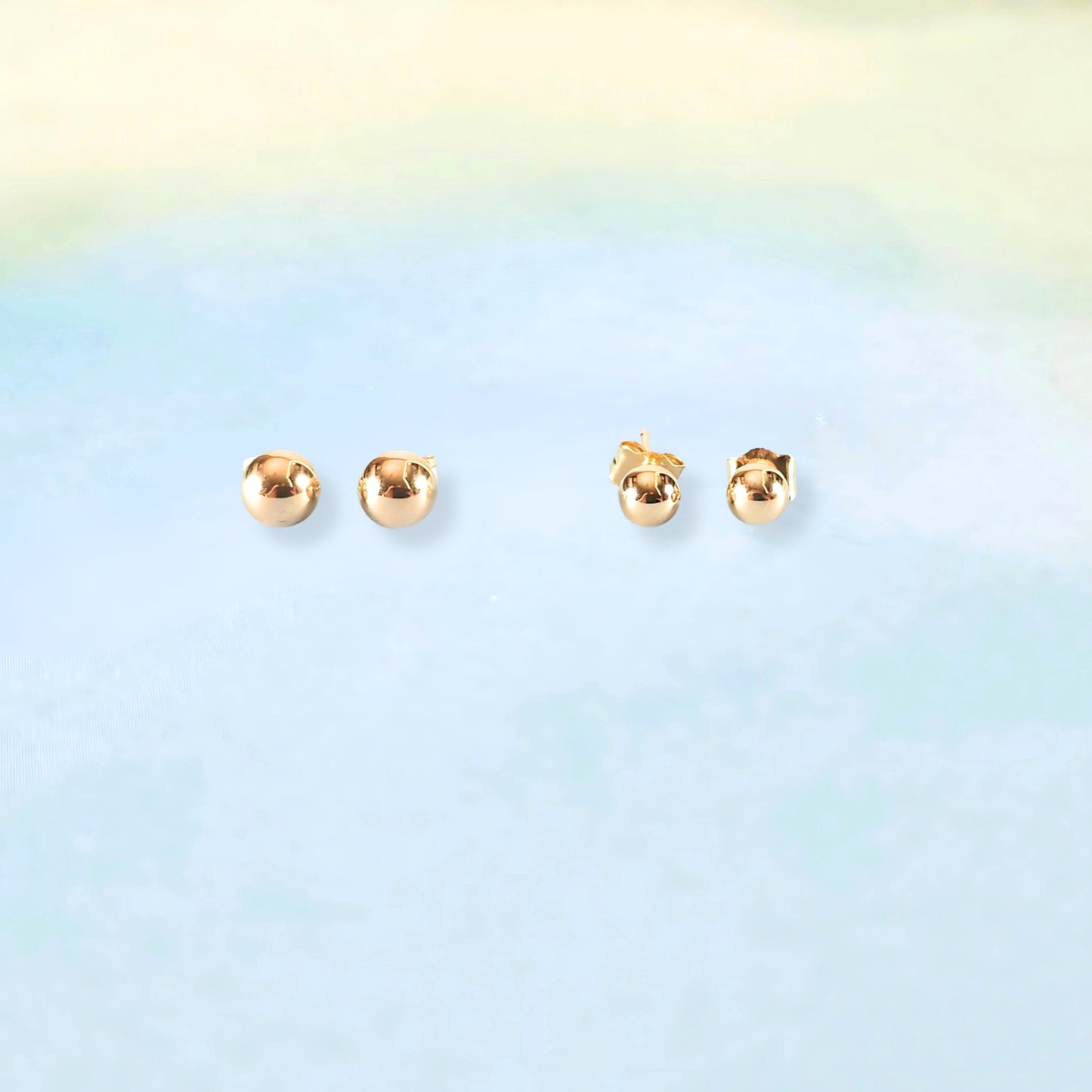 14k Gold Ball Stud