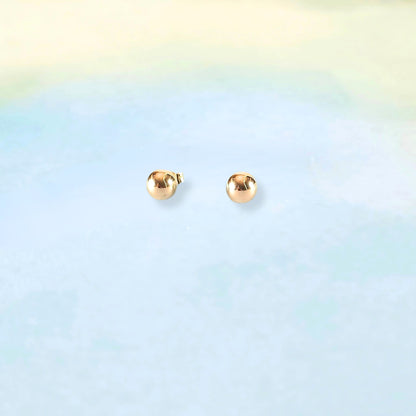 14k Gold Ball Stud