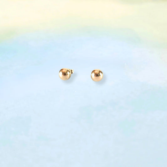 14k Gold Ball Stud