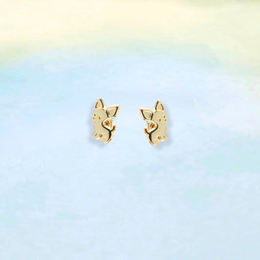 14k Puppy Dog Studs
