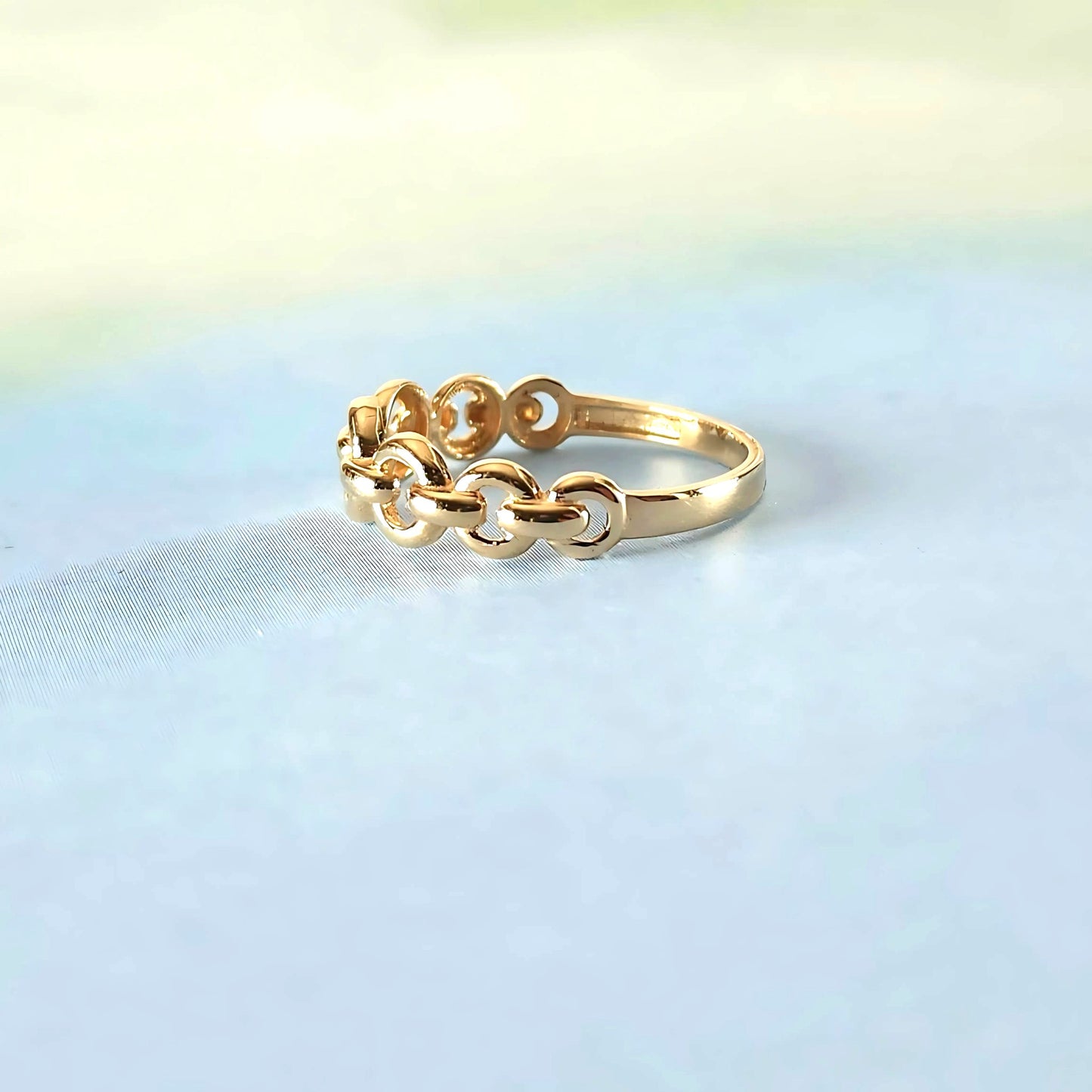 14K Rope Link Ring