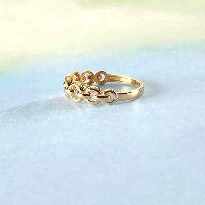 14K Rope Link Ring