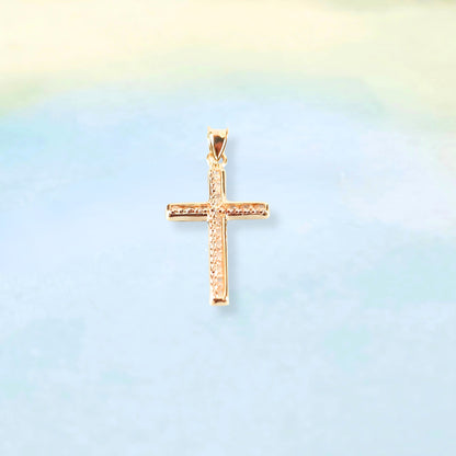 14k Gold & Rose Cross