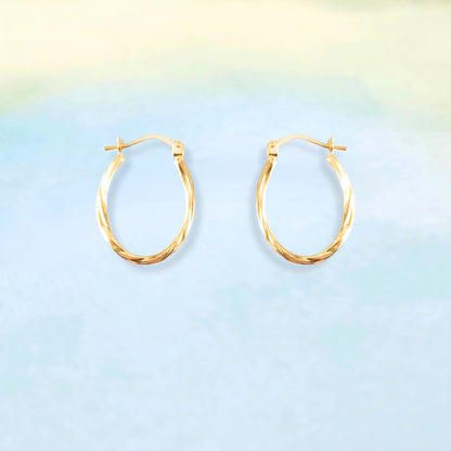 14k Twisted Minimal Hoops