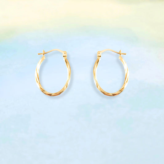 14k Twisted Minimal Hoops