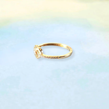 14k Heart Twist & Sparkle Ring