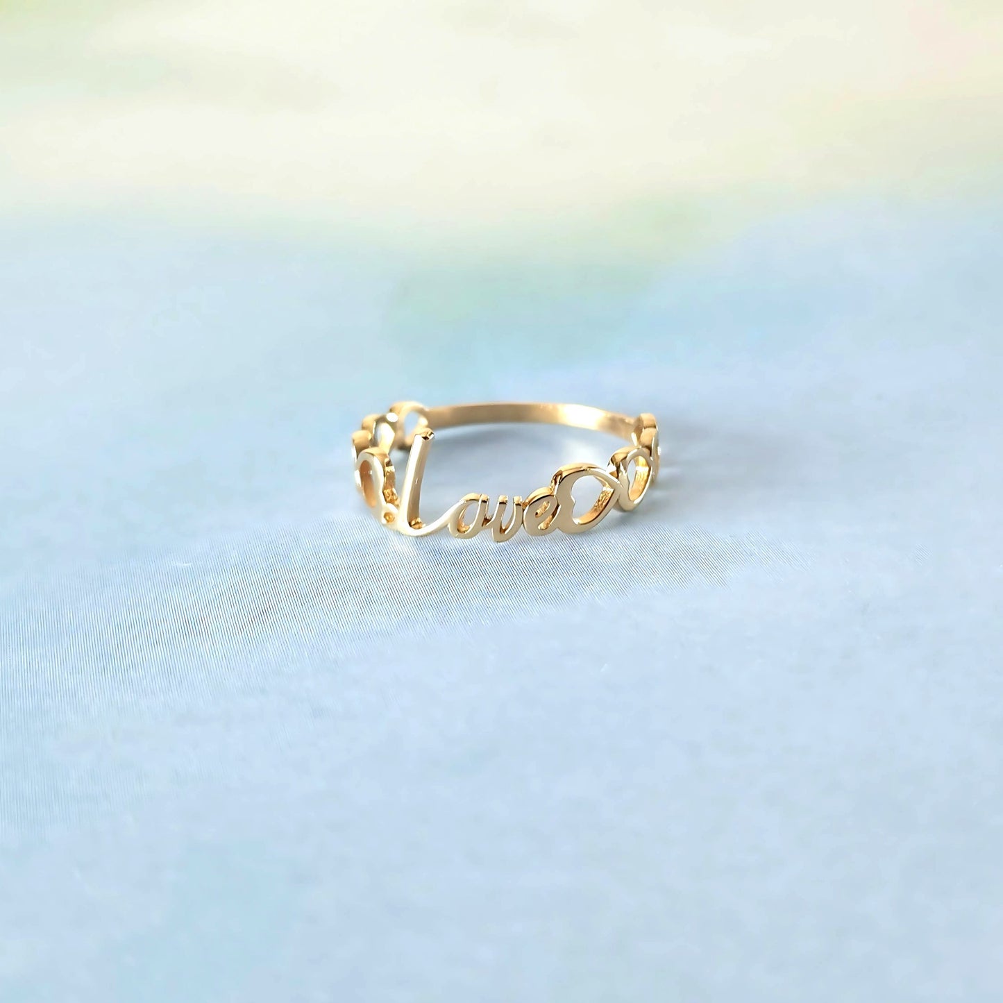 14k Love & Hearts Ring