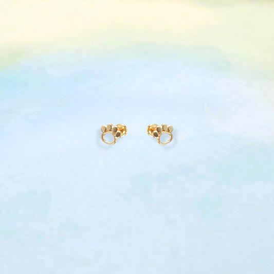 14k Wire Paw Studs