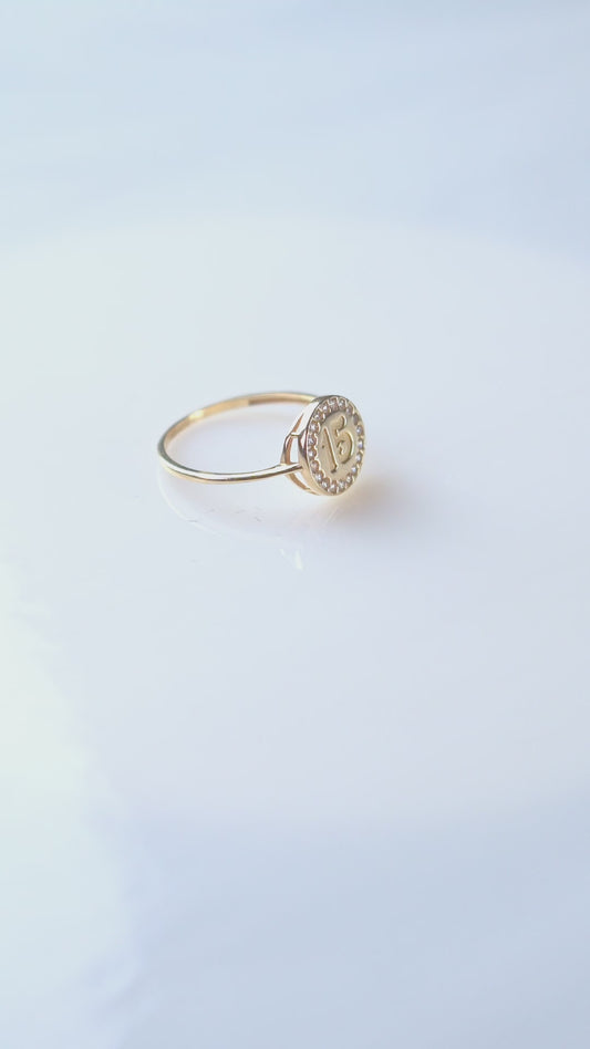 14k Fifteen & Quince Ring