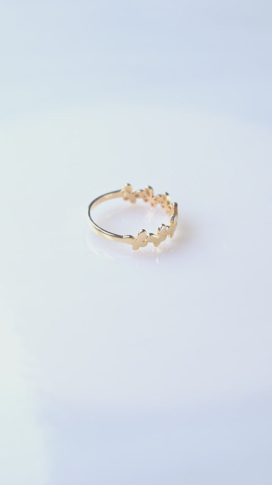 14k Butterfly Ring