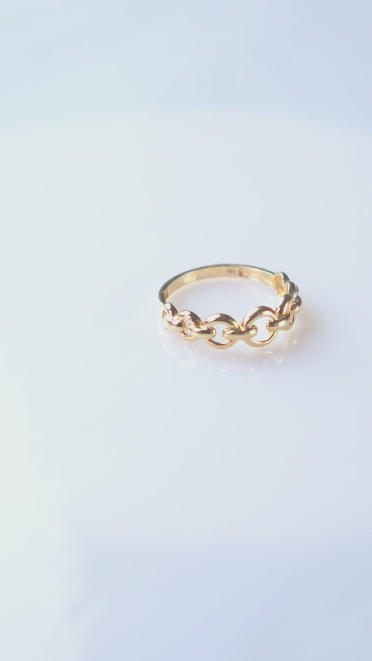 14K Rope Link Ring