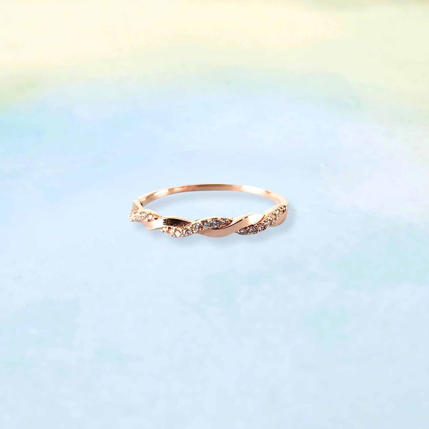 14K Rose Gold Twisted Band