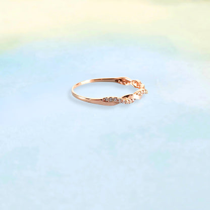 14K Rose Gold Twisted Band