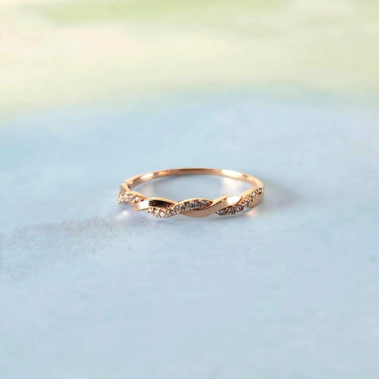 14K Rose Gold Twisted Band