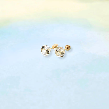 14k Sun of Gold Studs