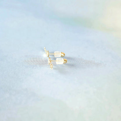 14k Three Star Studs