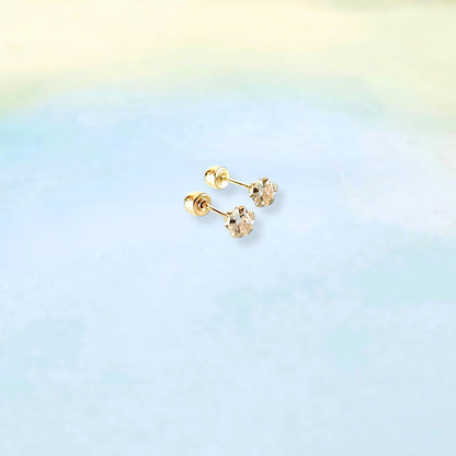 14k Crystal Studs